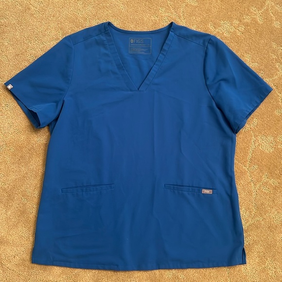 FIGS Casma 3 Pocket Royal Blue Scrub Top, XL - Picture 1 of 6